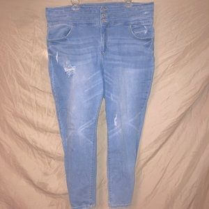 Wax Jeans Light-Wash Skinny Jeans